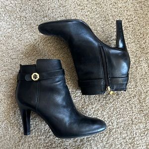 Tory Burch Black Heeled Boots size 8.5